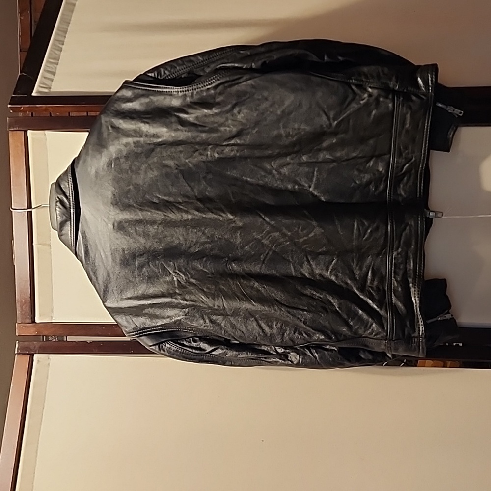 Leather Motorcycle Jacket - Picture 2 of 7